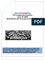 Teach For America Leadership Academy - Concept Draft - Jarvis