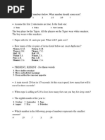 20 Sample Question Types On Pli