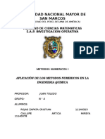 Aplicación de Los Metodos Numericos en La Ingenieria Quimica