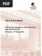 Programme - 9th Executive Semianr For Diplomats From Asia and Pacific, Berlin