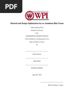 Material and Design Optimization For An Aluminum Bike Frame
