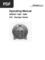 Operating Manual SIRIUS 1000-2000 LIN Storage Vessel Art. No 78211329 Da...