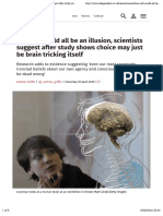 Free Will Could All Be An Illusion, Scientists Suggest After Study Shows Choice May Just Be Brain Tricking Itself - Science - News - The Independent