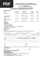 Souvenir Advertisement Form - ITC 2016