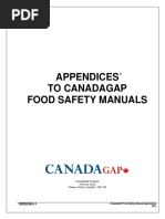 CanadaGAP Food Safety Manual Appendices