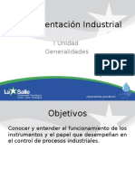 I Unidad - Generalidades de Instrumentación Industrial