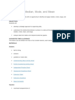 Lesson Plan Mean Mode Median