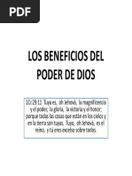 Los Beneficios Del Poder de Dios