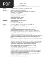 Devon Orrin Full Education Resume 2016 - Online