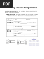 Drawing Conclusions/Making Inferences