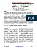 Efficient Routing and Congestion Control in Multi-Flow MANET Environment