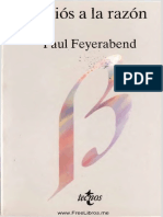 Feyerabend, Paul., Adios A La Razon