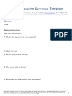 Editable University Executive Summary Template PDF Download