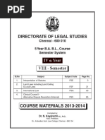 5 Year VIII Semester Final Study Material TNDALU University Law