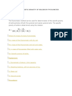 To Determine Specific Gravity of Solids by Pycnometer Method