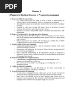 Principles of Programming Languages Lecture Notes Unit 1