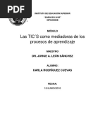 Las Tic's Como Mediadoras de Los Procesos de Aprendizaje