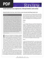 Review: Lead and Mercury Exposures: Interpretation and Action