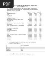 Principles of Macroeconomics - Exam One