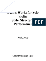 Bachs Works For Solo Violin Style Structure Performance PDF