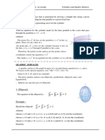 Cylindrical and Quadric Surface