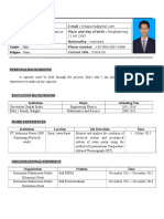 Curriculum Vitae: Personal Background