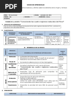 Sesion de Aprendizaje 4 Regiones Naturales.