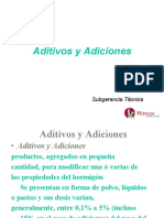 Aditivos y Adiciones. Petreos