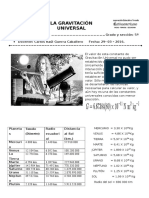 Ejercicios de Gravitación Universal