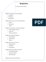 Respiration Sample Multiple Choice Questions