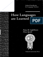 How Languages Are Learned - Lightbrown Spada