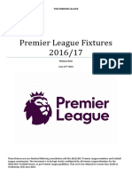 Premier League Fixture List 2016-17