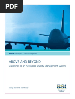 Above and Beyond: Guidelines To An Aerospace Quality Management System