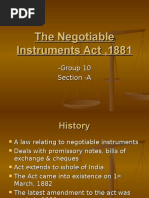 Negotiable Instruments Act 1881