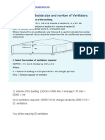 Roof Ventilators Selection Calculations