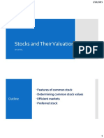 Stocks and Their Valuation