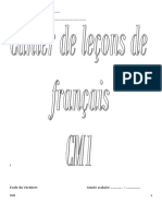 Cahier de Lecons de Francais Ens Cm1 Enseignant