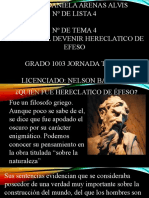 Lista 4, Tema 4 Escuela de Devenir de Heraclitico de Efeso