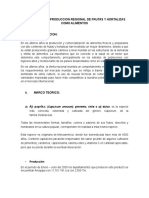 Situacion de La Produccion Regional de Frutas y Hortalizas Como Alimentos