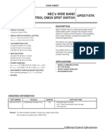 UPD5710TK Nec'S Wide Band Single Control Cmos SPDT Switch: California Eastern Laboratories