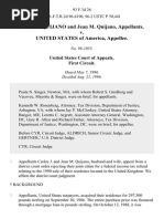 Quijano v. United States, 93 F.3d 26, 1st Cir. (1996)