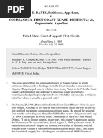 John E. Bates v. Commander, First Coast Guard District, 413 F.2d 475, 1st Cir. (1969)