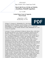 In Re Kauffman Mutual Fund Actions. Joseph B. Kauffman, 479 F.2d 257, 1st Cir. (1973)