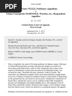 Isidro Prieto Velez v. Tomas Concepcion Martinez, Warden, Etc., 510 F.2d 605, 1st Cir. (1975)