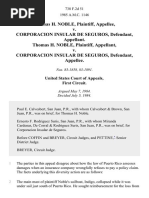 Thomas H. Noble v. Corporacion Insular de Seguros, Thomas H. Noble v. Corporacion Insular de Seguros, 738 F.2d 51, 1st Cir. (1984)