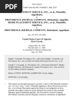 Home Placement Service, Inc. v. Providence Journal Company, Home Placement Service, Inc. v. Providence Journal Company, 739 F.2d 671, 1st Cir. (1984)