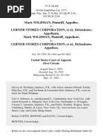 Mark Wildman v. Lerner Stores Corporation, Mark Wildman v. Lerner Stores Corporation, 771 F.2d 605, 1st Cir. (1985)