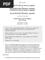 United States v. Russell Bonner, United States of America v. Wayne Bonner, 808 F.2d 864, 1st Cir. (1986)