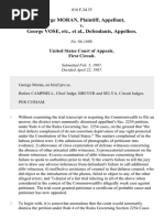 George Moran v. George Vose, Etc., 816 F.2d 35, 1st Cir. (1987)