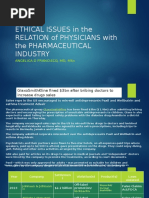 Ethical Issues in The Relation of Physicians With The Pharmaceutical Industry